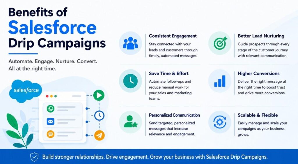 benefits of Salesforce drip campaigns